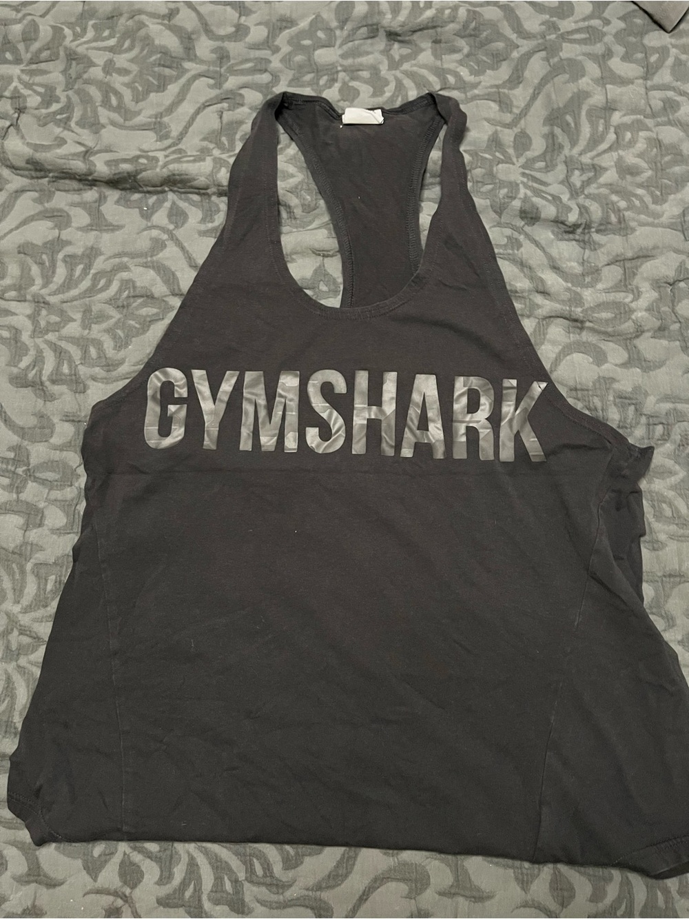 Gymshark Black Racerback Logo Tank